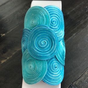 Designer Beautiful elegant silk women’s bracelet Aqua circles